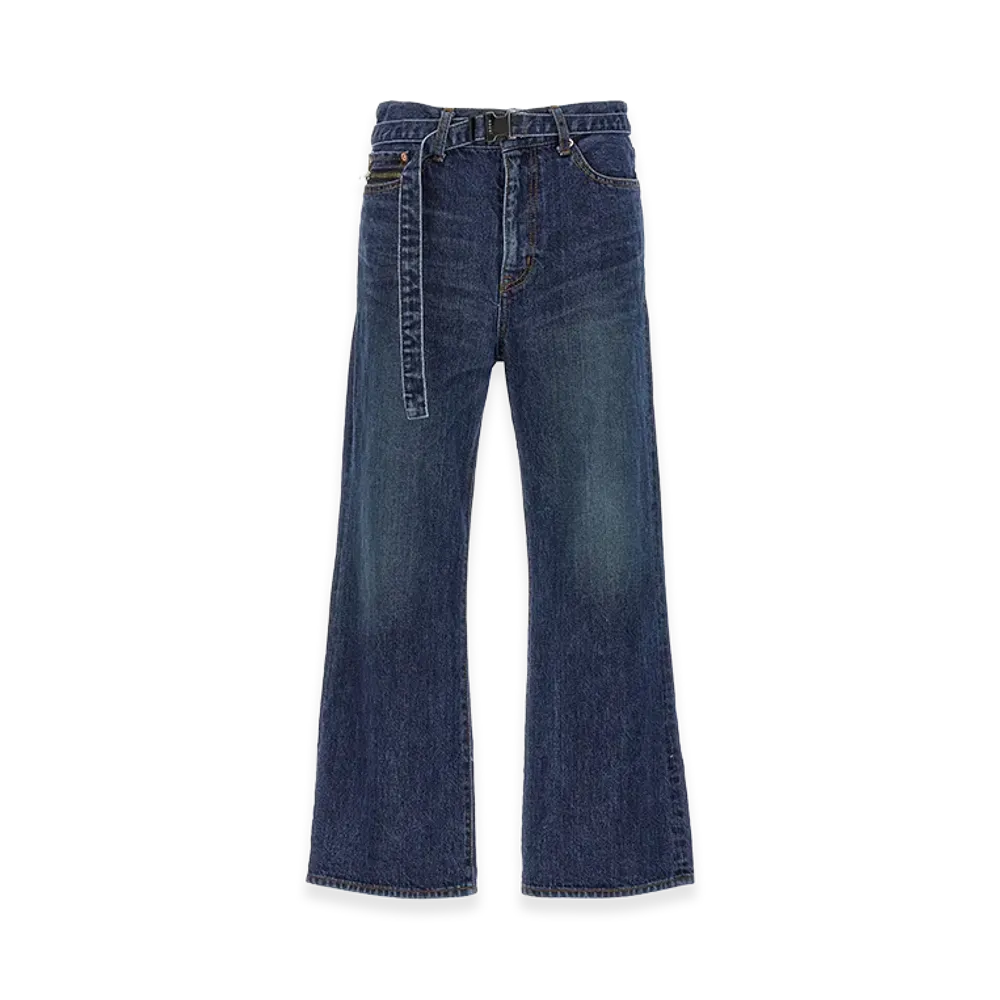 sacai Women's Bootcut Jeans "Blue"