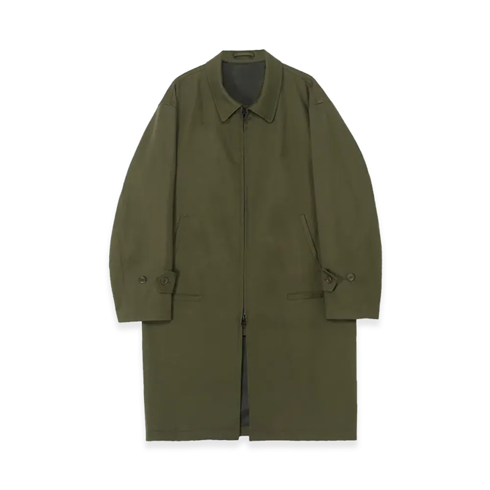 WILDSIDE YOHJI YAMAMOTO Katsuragi Cotton Soutien Collar Zipper Coat "Khaki"