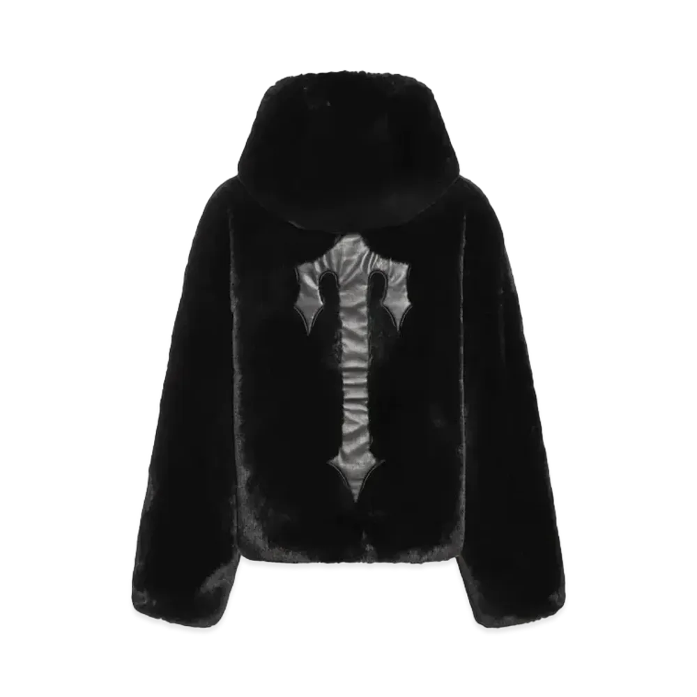 TRAPSTAR Women's Irongate T Oversized Fur Coat "Black"