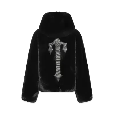 TRAPSTAR Women's Irongate T Oversized Fur Coat "Black"