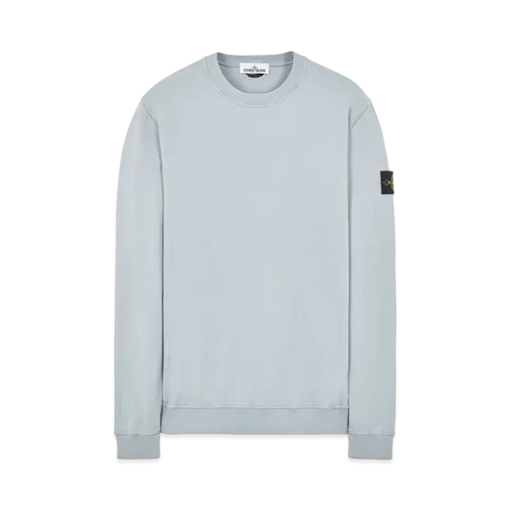 Stone Island 63020 BRUSHED COTTON FLEECE "Pearl Grey"