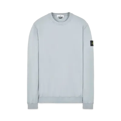 Stone Island 63020 BRUSHED COTTON FLEECE "Pearl Grey"