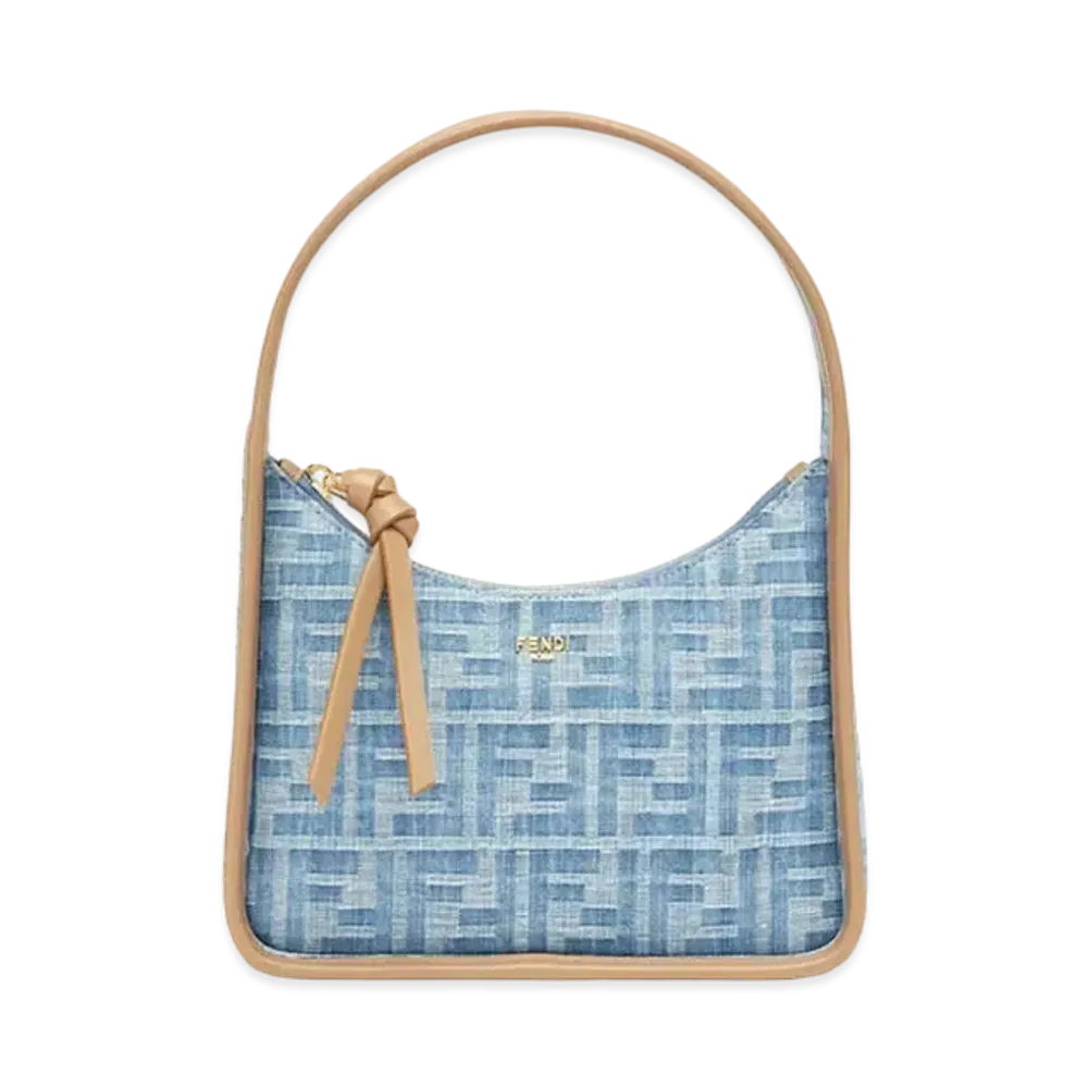 FENDI Mini Fendessence FF Denim Fabric Mini Bag "Light Blue "