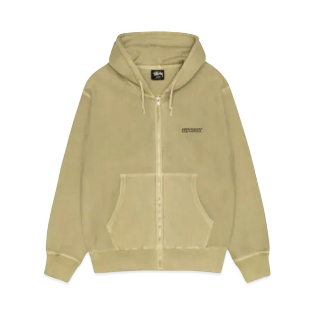 Stussy Jumbo Zip Hoodie Pigment Dyed "Elm"