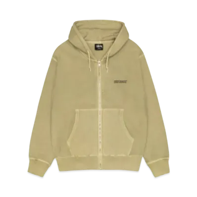 Stussy Jumbo Zip Hoodie Pigment Dyed "Elm"