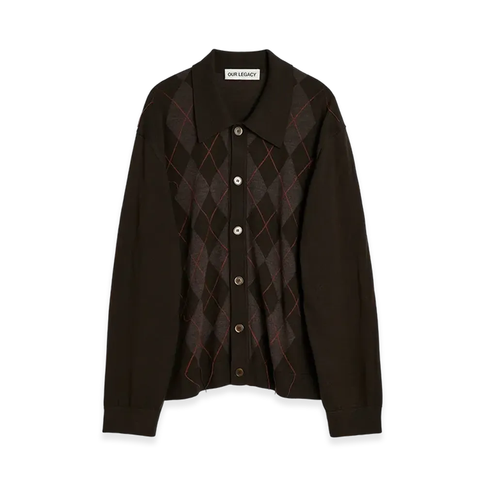 OUR LEGACY Evening Polo "Pub Argyle Fine Wool"