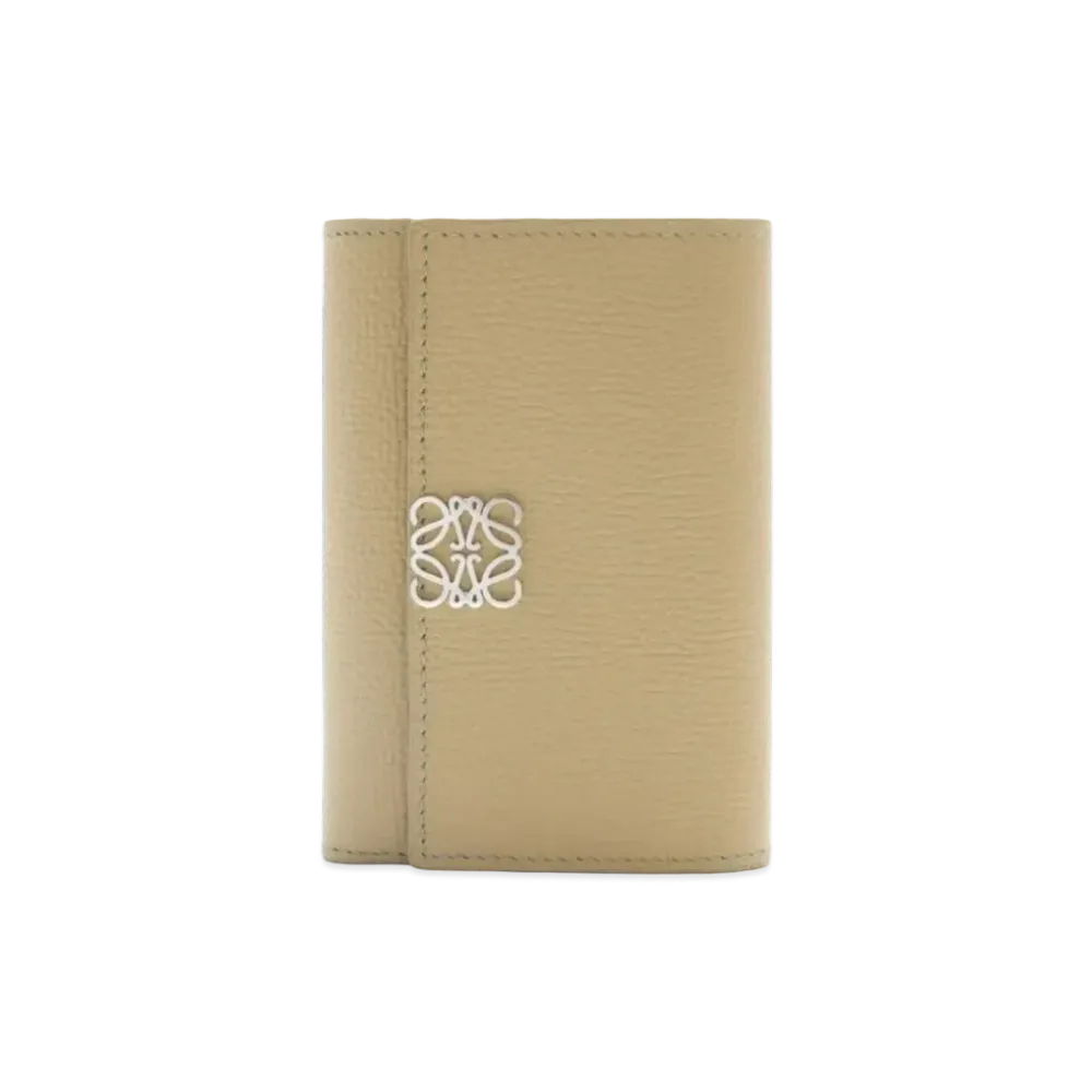 LOEWE Anagram Vertical Wallet Small Pebble Grain Calf "Clay Green"