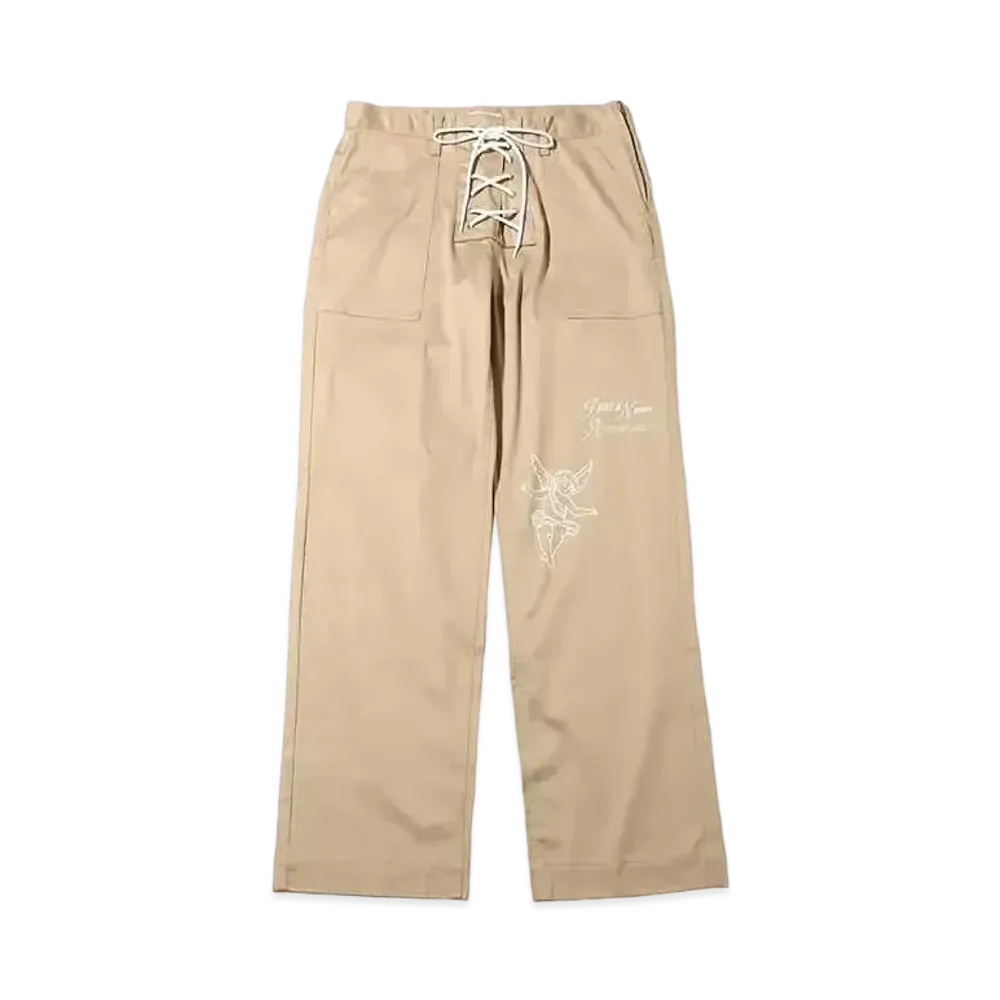 atmos pink x Just Annoon Lace-Up Work Pants "Beige"