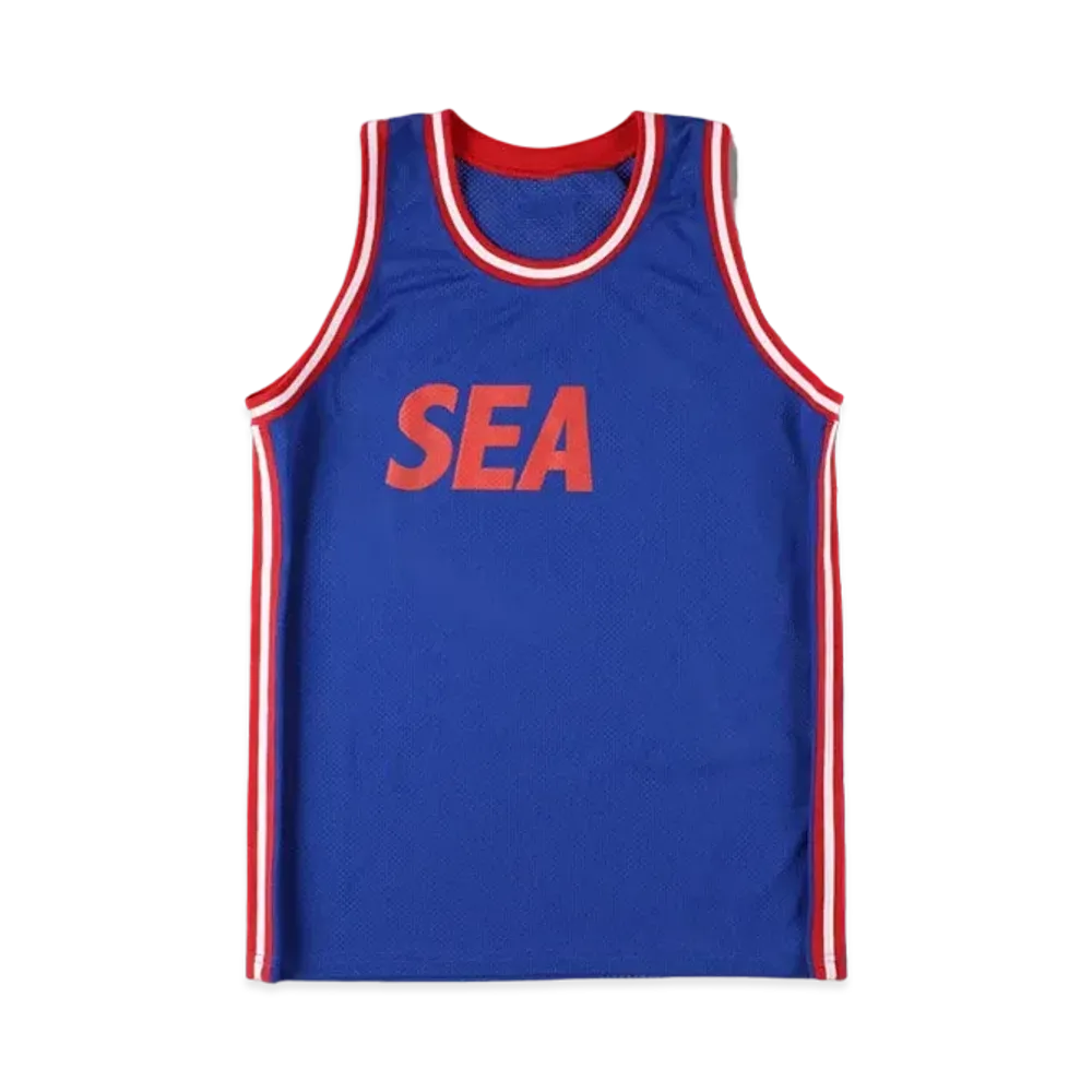 WIND AND SEA SEA BASKET TANK TOP "Blue"