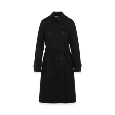 Burberry Women's Heritage Kensington Long Trench Coat "Black"