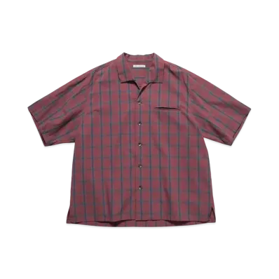 uniform experiment S/S Italian Collar Shirt "Red Check"