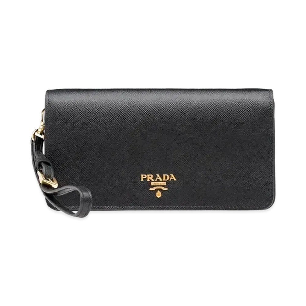PRADA Saffiano Leather Mini Bag "Black"