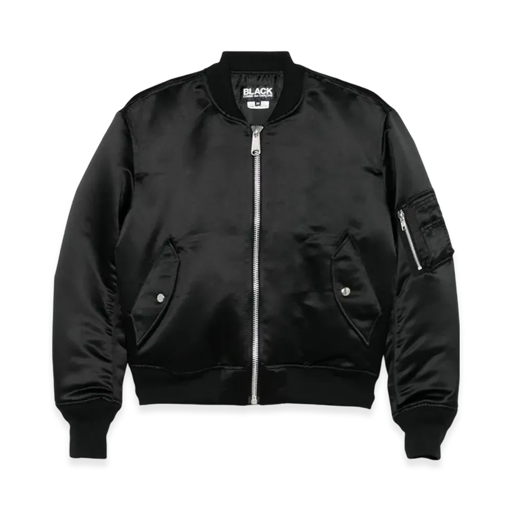 BLACK COMME des GARCONS Satin Bomber Jacket "Black"