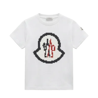 MONCLER Kids Crew Neck T-Shirt "White"