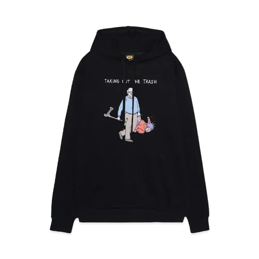 BROTHER MERLE Men's Knit Hooded Pullover - Rubbish "BLACK"
