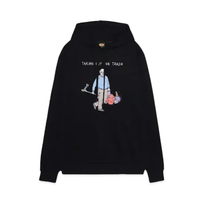 BROTHER MERLE Men's Knit Hooded Pullover - Rubbish "BLACK"