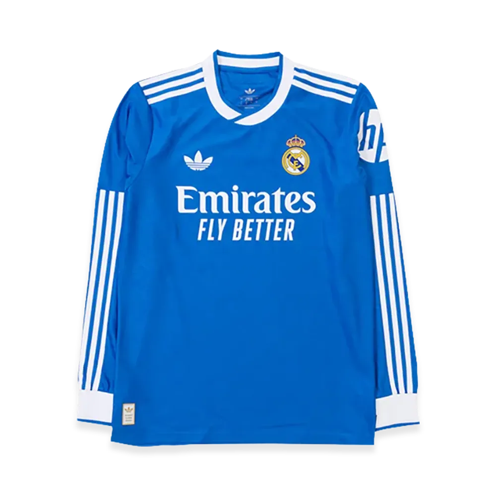 adidas 25-26 Real Madrid 3rd Authentic Long Sleeve Jersey "Blue"