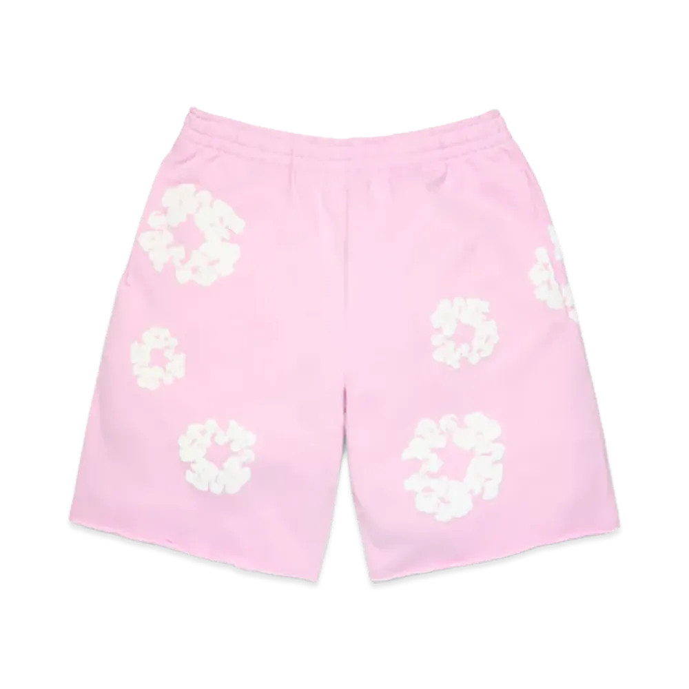DENIM TEARS Cotton Wreath Sweatshorts "Powder Pink"