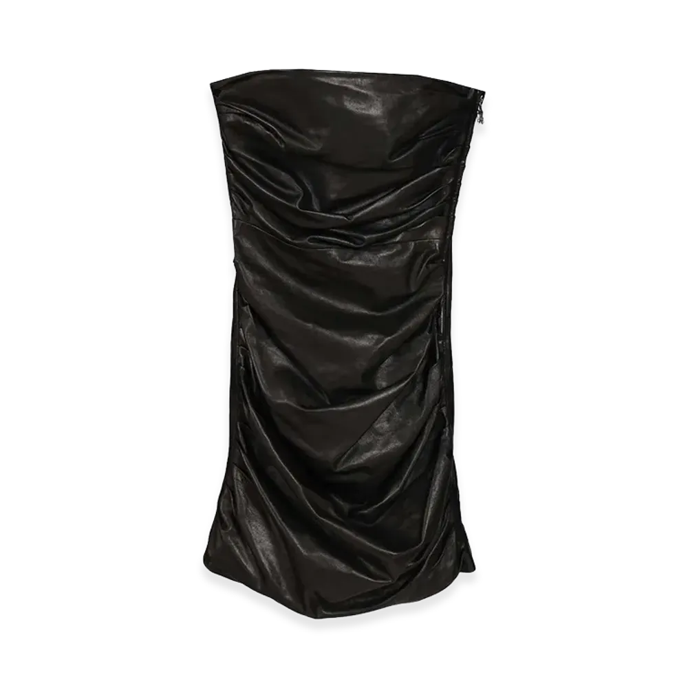 AMIRI Women's Leather Mini Dress "Black"