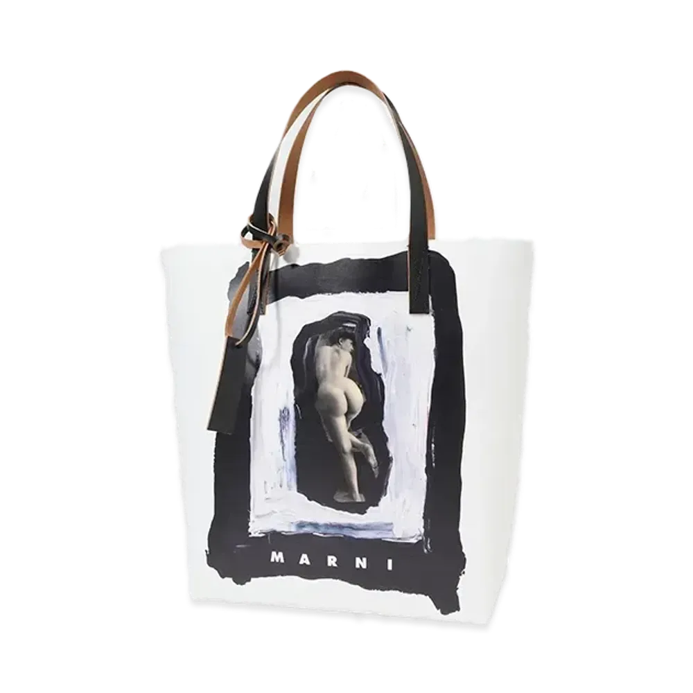 MARNI TRIBECA N/S "LILY WHITE/BLACK/NUDE"
