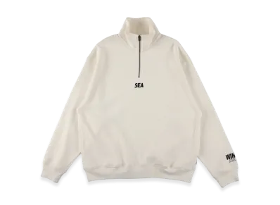 WIND AND SEA Heavy Waffle Half Zip Sweatshirt "Off White"