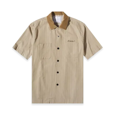 sacai Chalk Stripe Shirt "Beige"