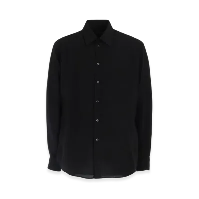 Yohji Yamamoto POUR HOMME Suit Cellulose Poplin Cdh Basic Shirt "Black"