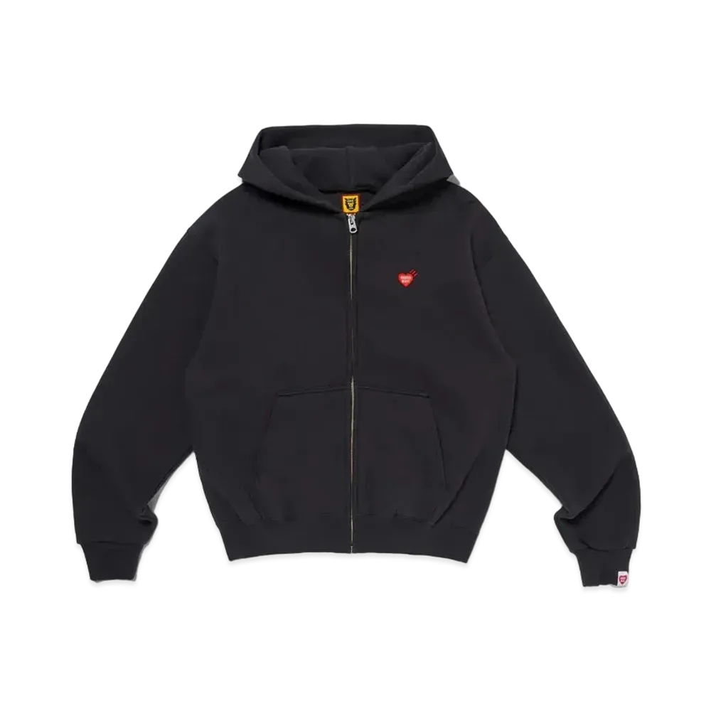 HUMAN MADE Zip-Up Hoodie "Black" HM26CS040