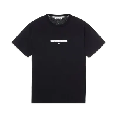 Stone Island 2NS84 COTTON JERSEY, 'MICRO GRAPHICS ONE' PRINT_SLIM FIT "Black"