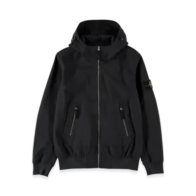 Stone Island 40727 Light Soft Shell Hooded Jacket - 21SS "Black"