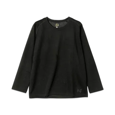 NEEDLES L/S U-Neck Tee - R/PE Russell "Black"