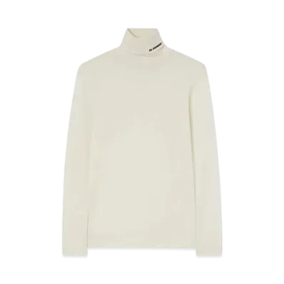 Jil Sander Women's High-Neck T-Shirt "Porcelain"
