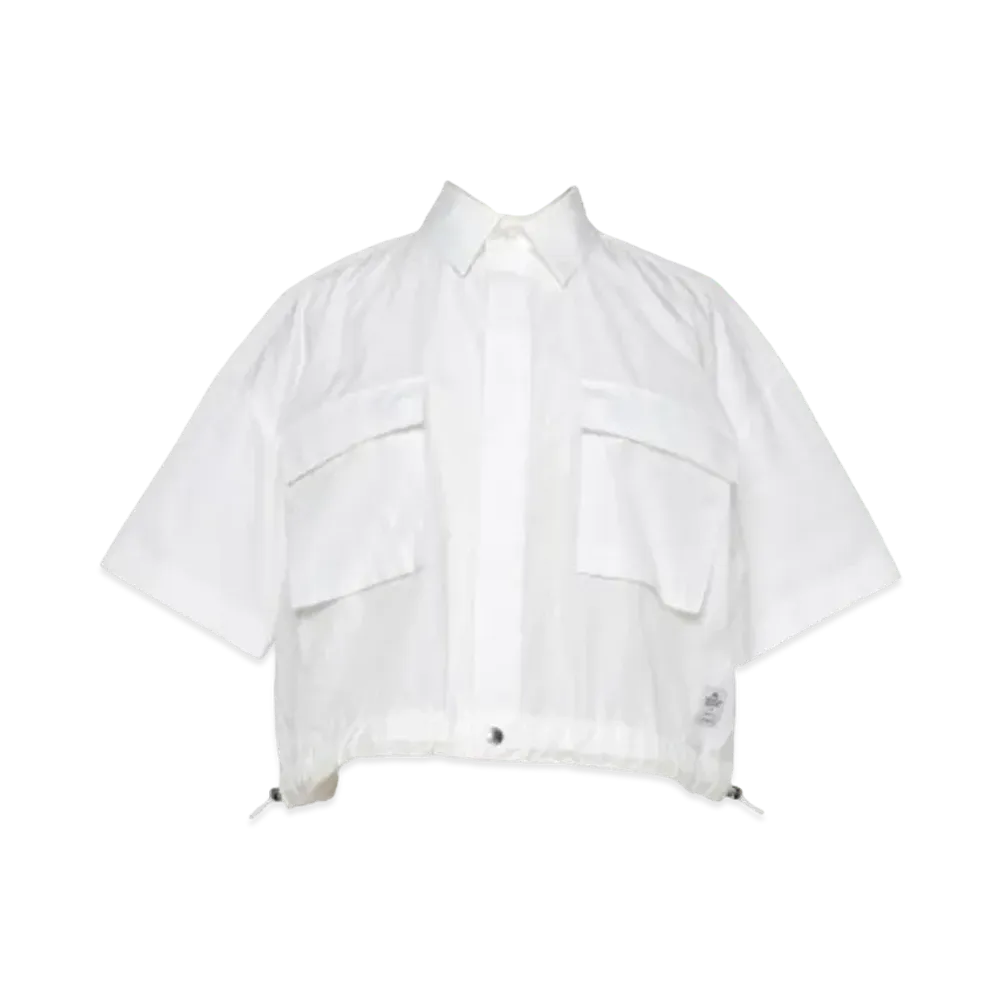 sacai Thomas Mason Cotton Poplin Shirt "Off White"