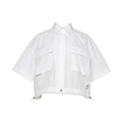 sacai Thomas Mason Cotton Poplin Shirt "Off White"