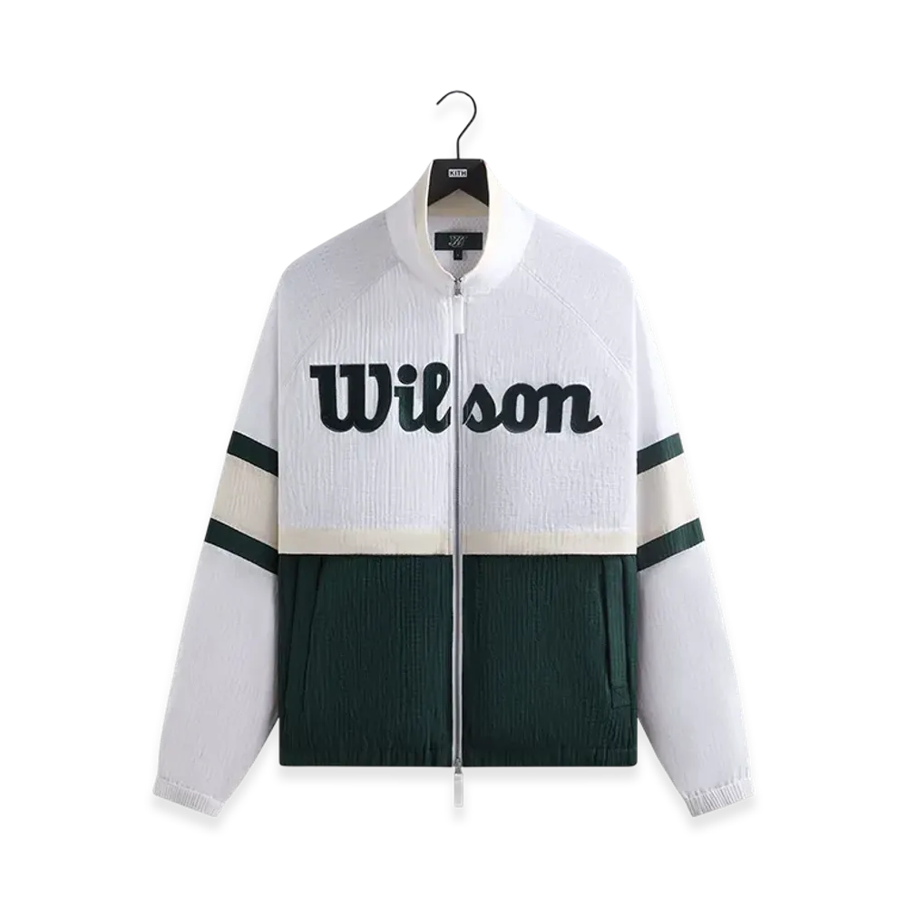 Kith x Wilson Dobby Track Jacket "White"