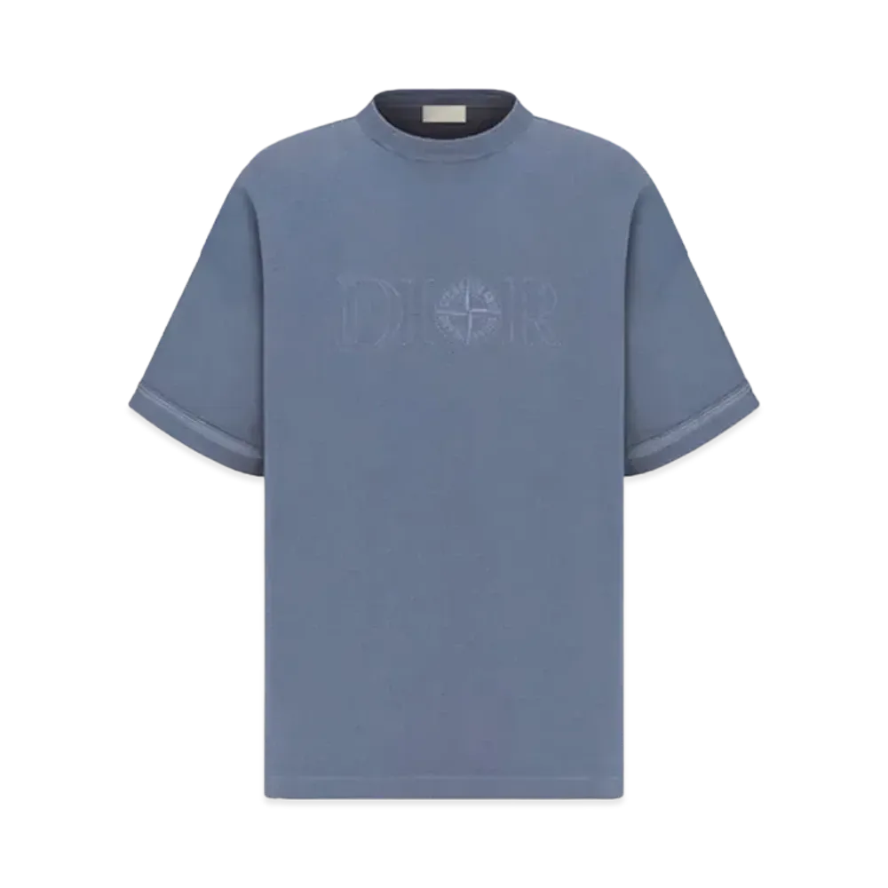 Dior x Stone Island T-shirt Cotton Jersey "Blue"