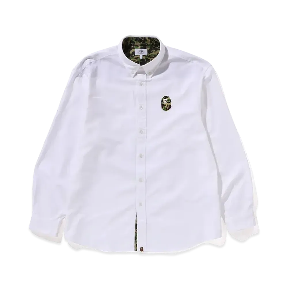 A BATHING APE ABC Camo One Point Relaxed Fit Shirt "White"