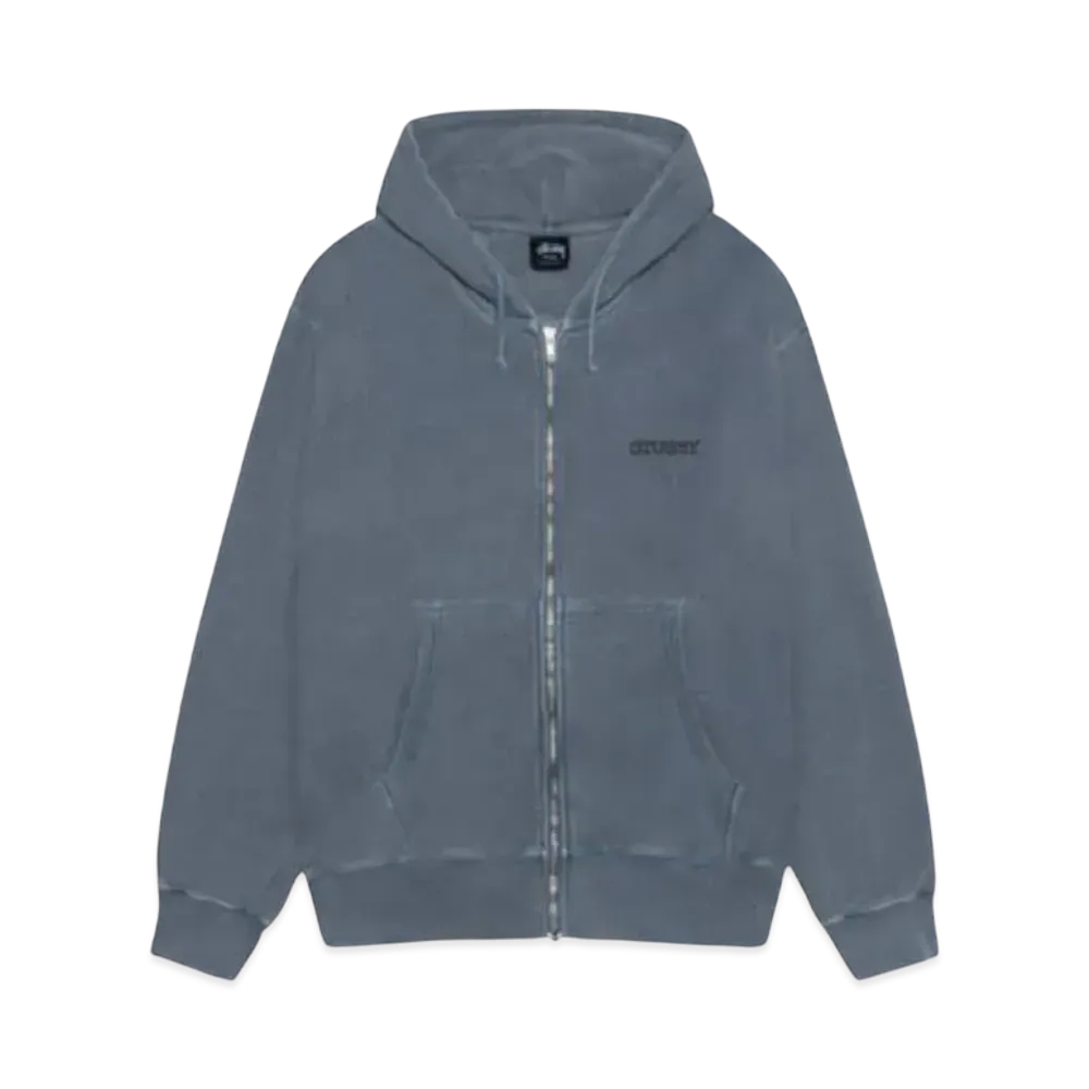 Stussy Jumbo Zip Hoodie Pigment Dyed "Navy"