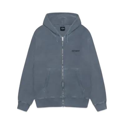 Stussy Jumbo Zip Hoodie Pigment Dyed "Navy"