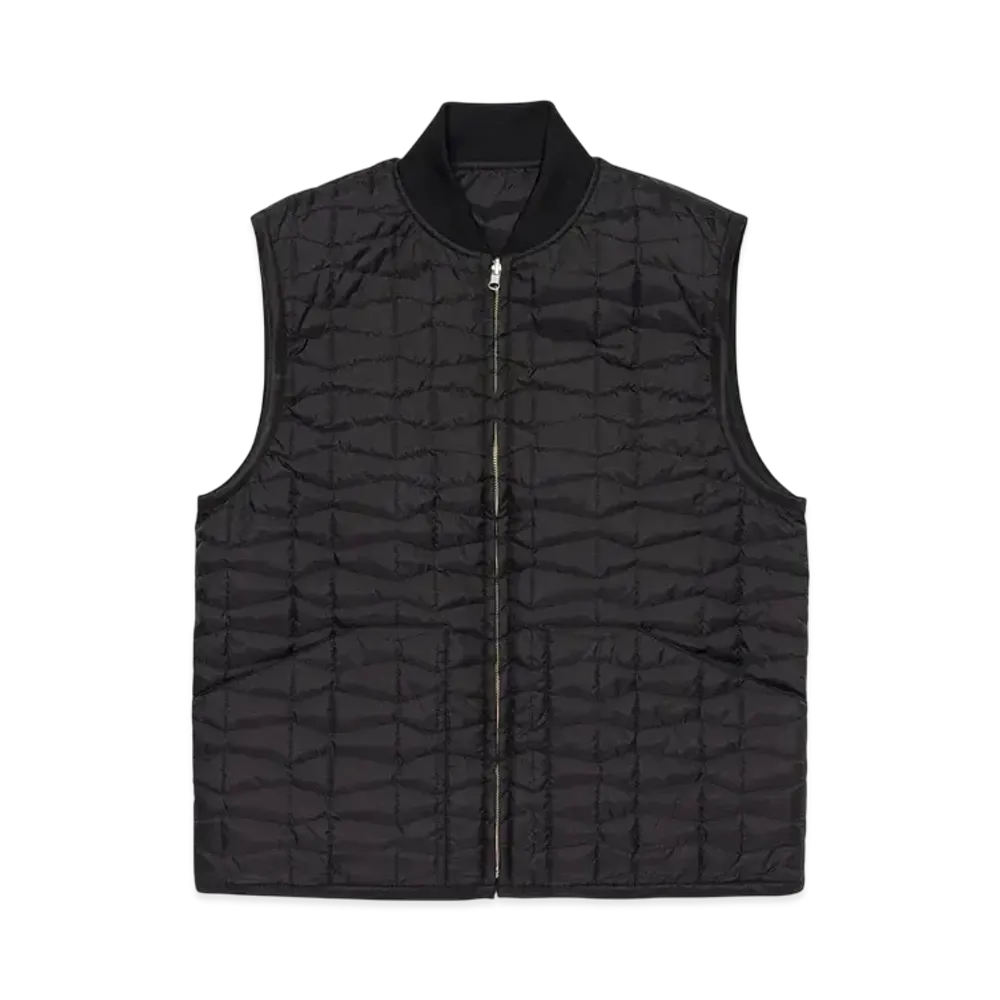 Wasted Youth Quilted Puff Reversible Vest "Black"