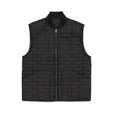 Wasted Youth Quilted Puff Reversible Vest "Black"