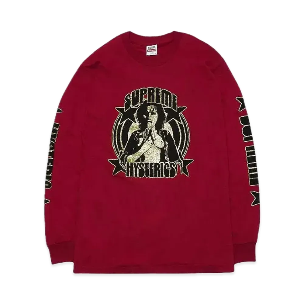 Supreme x HYSTERIC GLAMOUR L/S Tee "Burgundy"