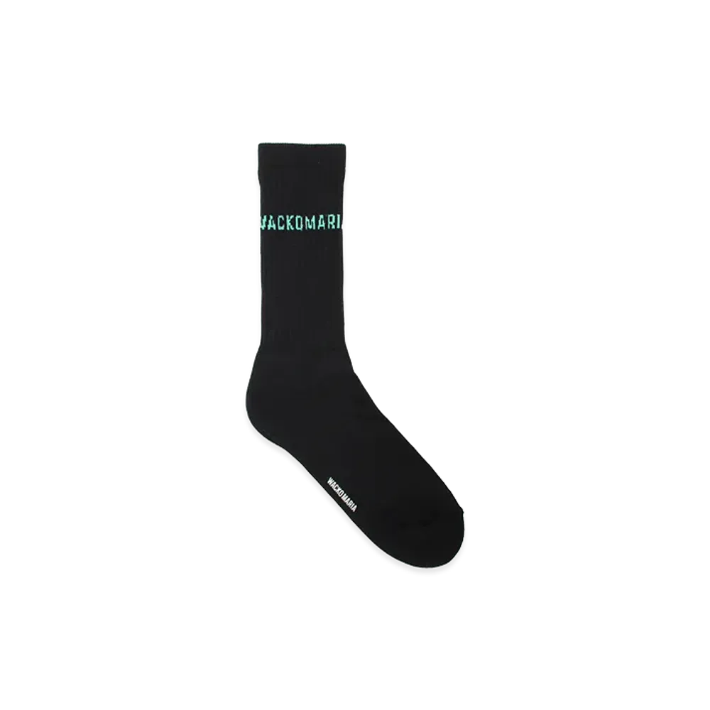 WACKO MARIA Sports Socks "Black/Green"