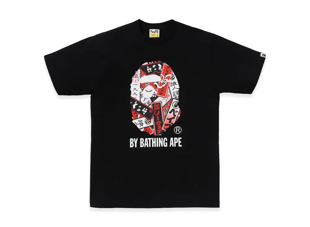 A BATHING APE Senjafuda by Bathing Ape Tee "Black"