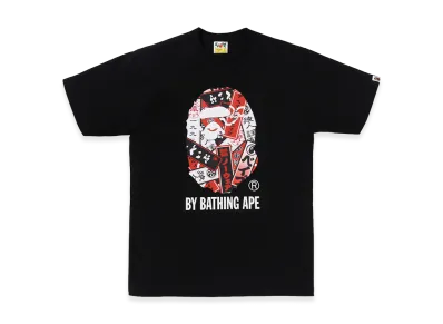 A BATHING APE Senjafuda by Bathing Ape Tee "Black"