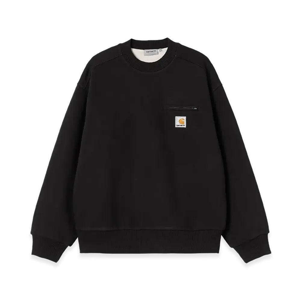 Carhartt WIP Detroit Sweat "Black(Stone Washed)"
