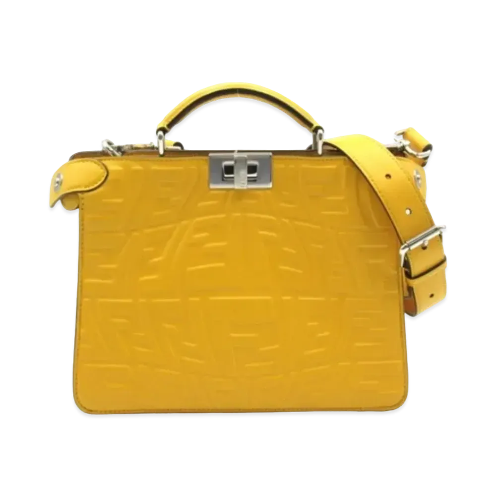 FENDI Peekaboo ISeeU 2way Shoulder Bag "Yellow"