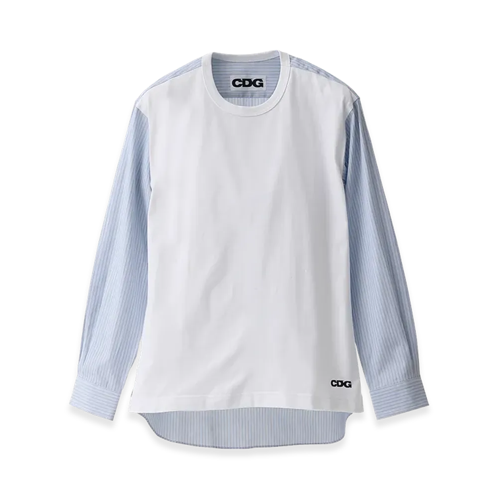 COMME des GARCONS CDG Tripe Shirt x Cotton T-Shirt "White"