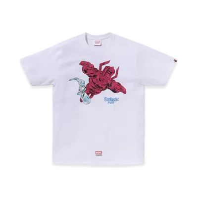 A BATHING APE x MARVEL FANTASTIC FOUR Galactus & Silver Surfer Tee "White"