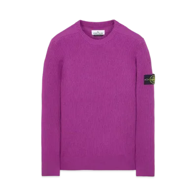 Stone Island 521C2 FULL RIB PURE WOOL "Magenta"